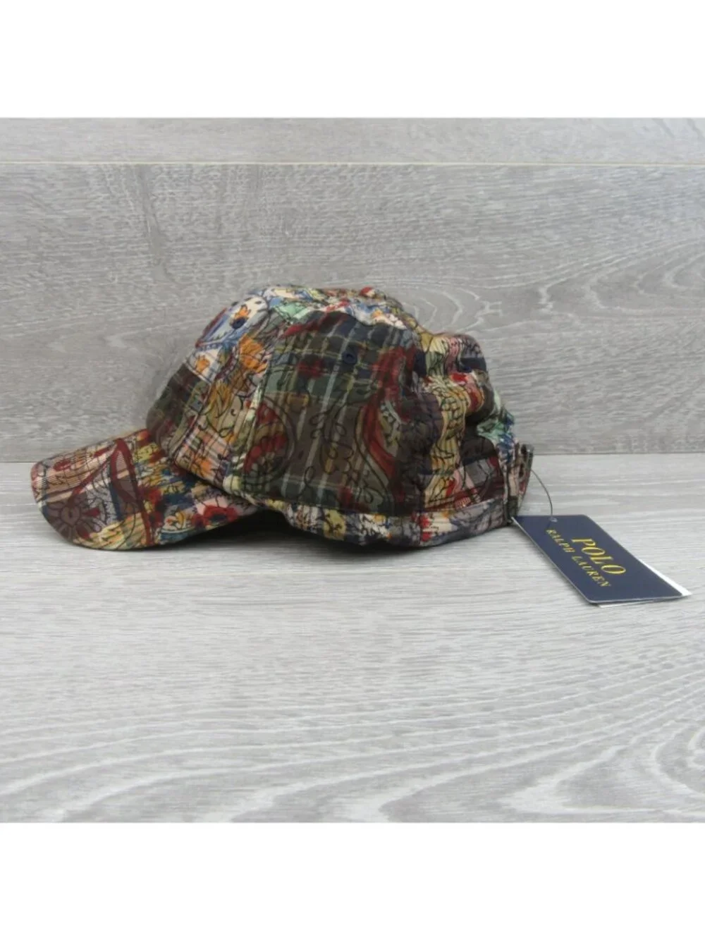 Polo Ralph Lauren Pony Logo Patchwork Madras Ball Cap Adjustable Strap NEW